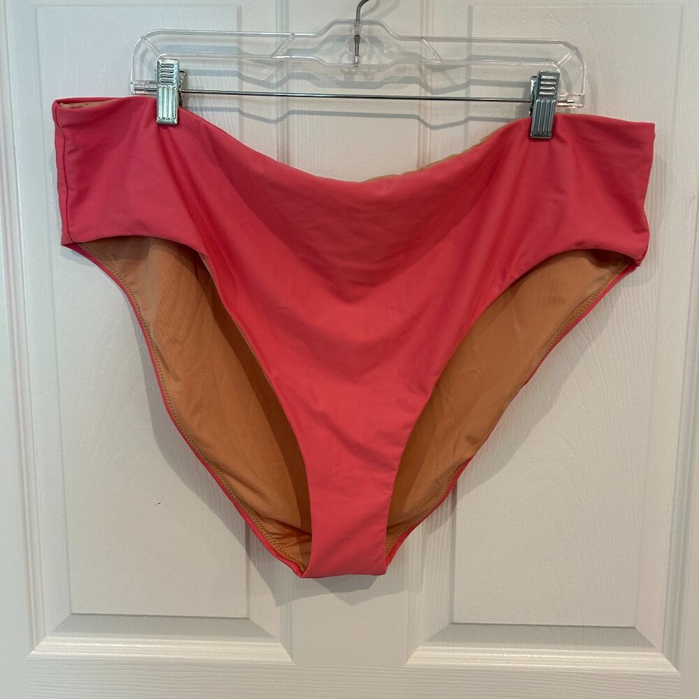 J. Crew NWT Solid Pink Bikini Bottom‎ BF178, Pink 3X